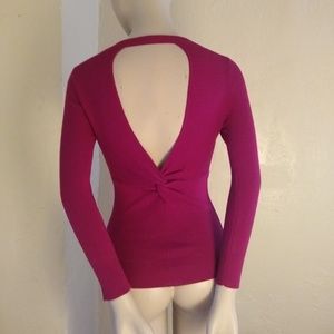 Express Cut Out Sweater, Maroon, Size S